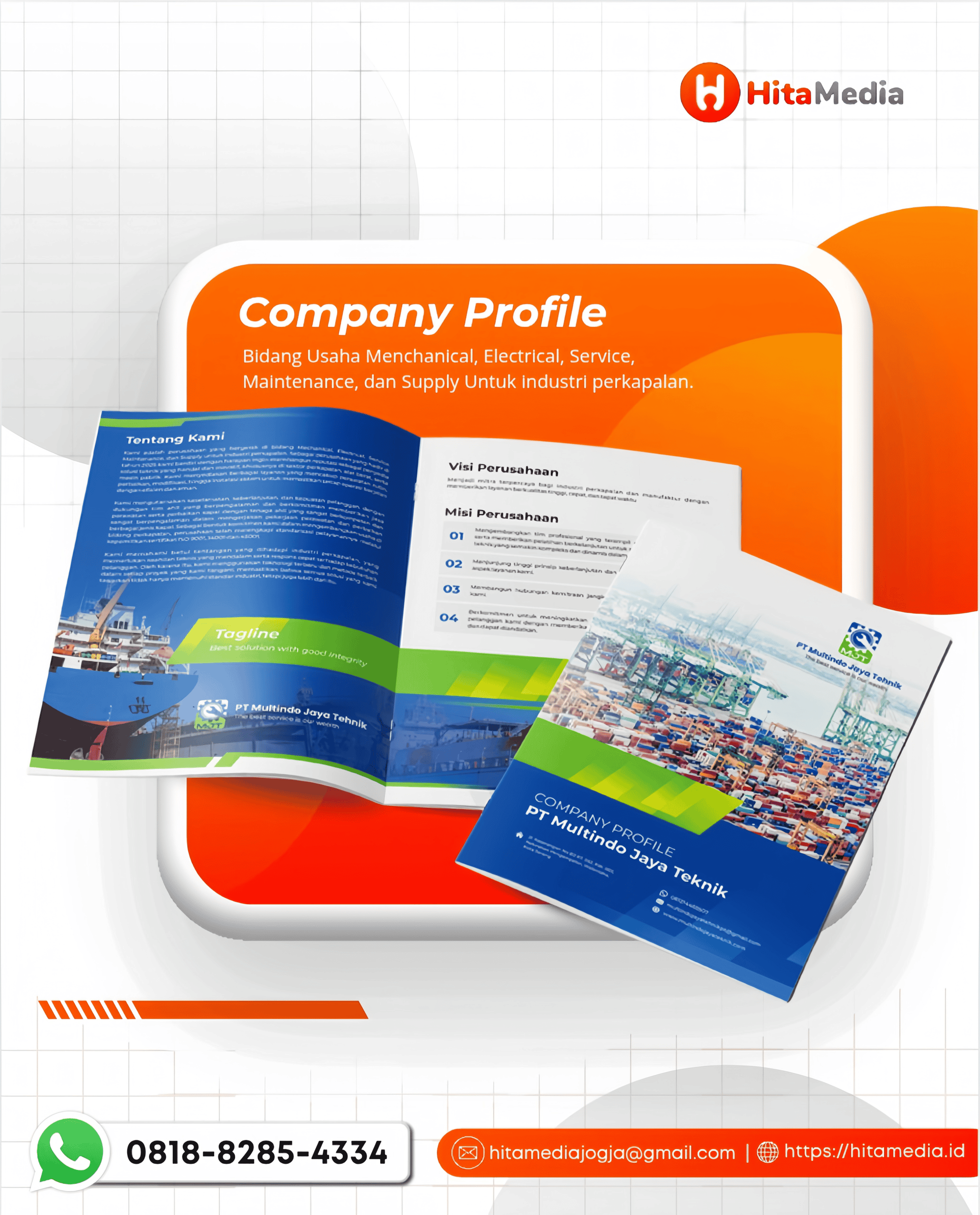 Optimalkan profil perusahaanmu dengan jasa desain company profile Jogja Terbarik dari Hitamedia