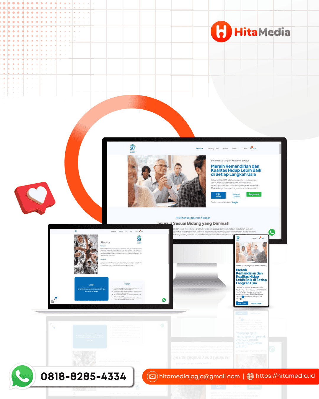 Jasa desain compro, logo, branding socmed, ads, dan SEO web. Hitamedia jasa digital marketing terbaik Jogja, Jateng, Solo, Jakarta, Semarang